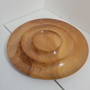 Hand Turned Woodbury'Spiral Serving Dish